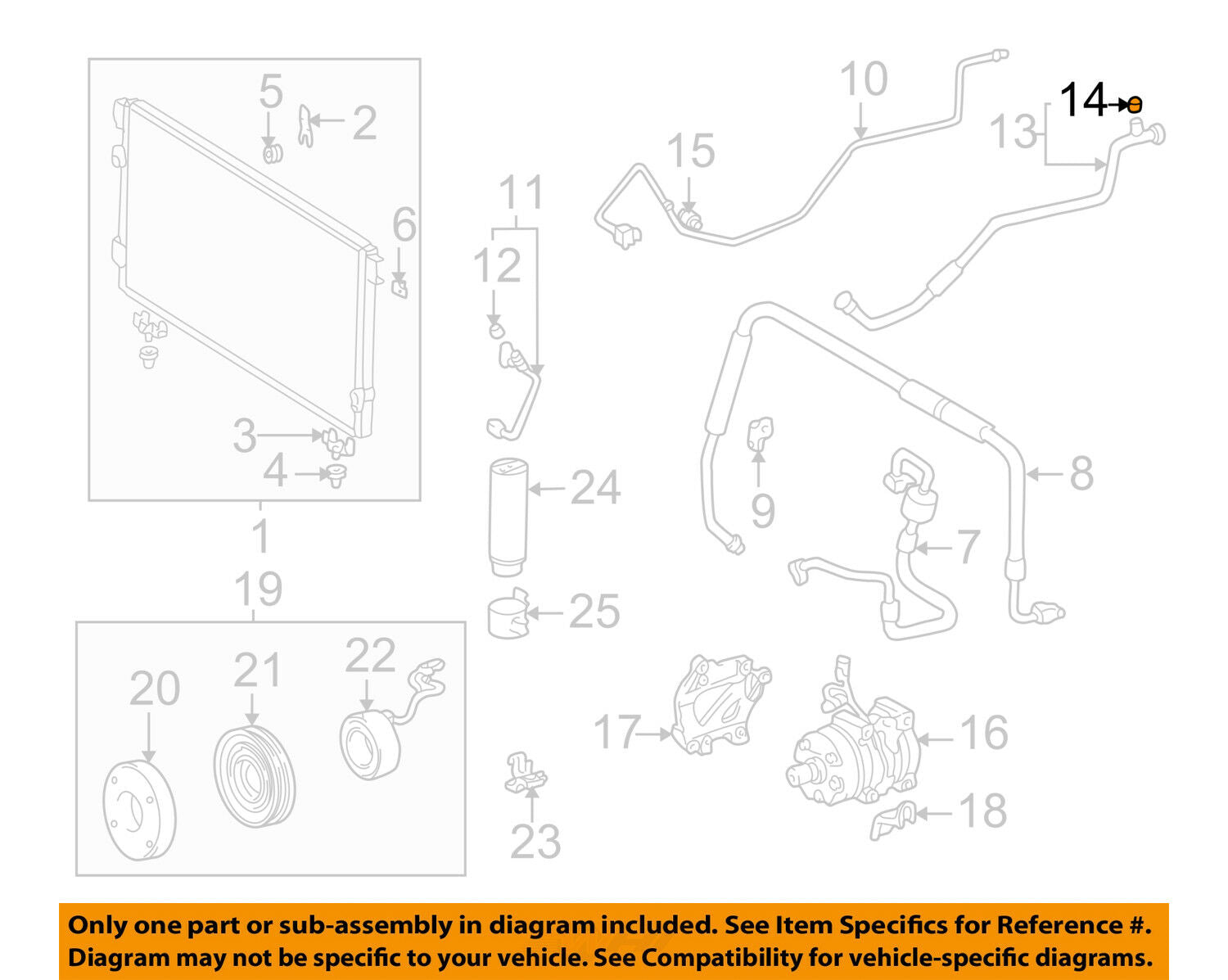 TOYOTA OEM A/C AC Condenser/Compressor/Line-Suction Hose Cap 8837502070