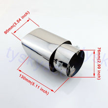 Universal Car Exhaust Trim Tip Muffler Pipe Tail Pipe Cover Stainless Steel 2PCS