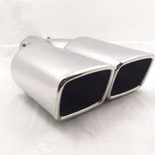 Chrome Stainless Steel 2.5 inch Inlet Dual Outlet Car Rear Exhaust Muffler Pipe