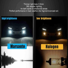Marsauto H11 LED Fog Light Bulbs H8 H16 Fog Lamps 6000K Bulbs Replacements Pair