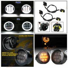 For 2007-2018 Jeep Wrangler JK Halo 7'' LED Headlights RGB Lights Fog Turn Combo