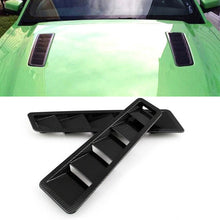 2x Carbon Fiber Look Universal Car Bonnet Hood Vent Cover Louver Air Flow Intake