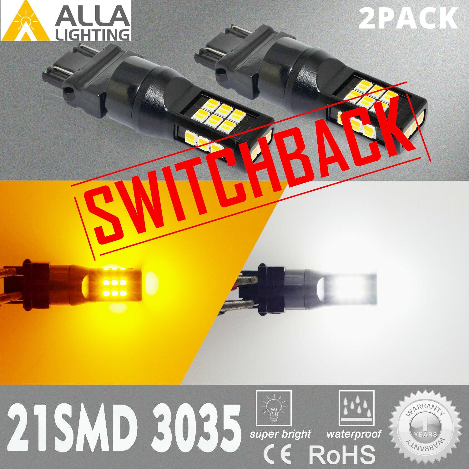 LED 2-Color Turn Signal Bulbs For 2007-2009 Toyota Camry CE LE XL,Flashback Lamp