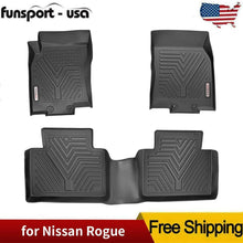 For 2014-2020 Nissan Rogue Floor Mats Liner Black 1st & 2nd Row TPE Rubber Set