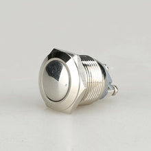 1x Waterproof Silver Car 19mm 12V Momentary On/Off Metal Push Button Switch New