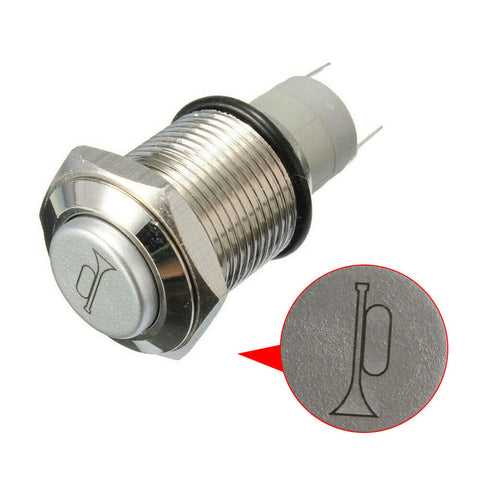 1x LED Momentary Horn Button Metal Switch Push Button Lighted Switch Accessories