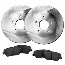 Fits 2007-2008 Mercedes-Benz E350 Rear Plain Brake Rotors + Ceramic Brake Pads