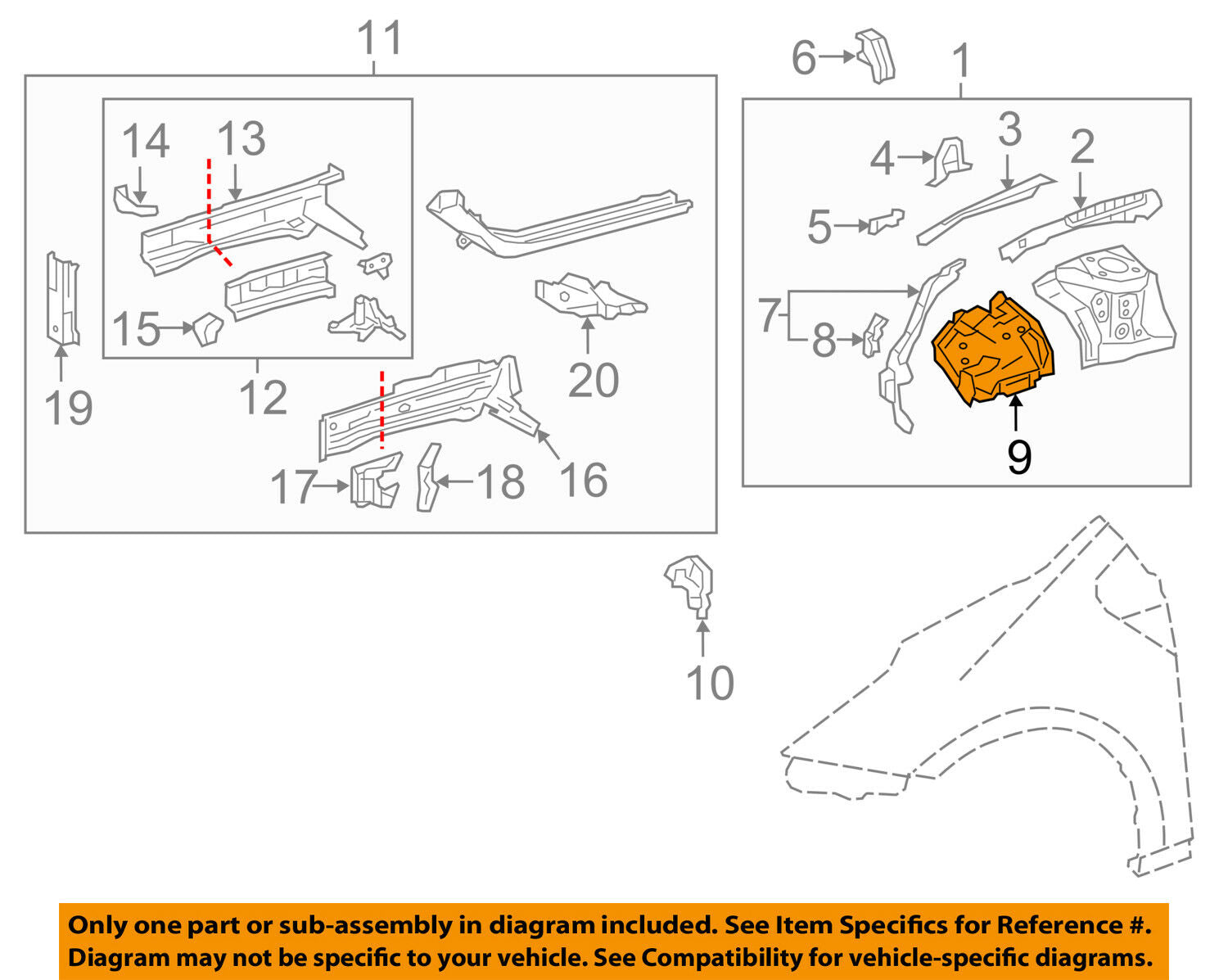 TOYOTA OEM 16-18 Prius-Fender Trim-Front Right 5371047060