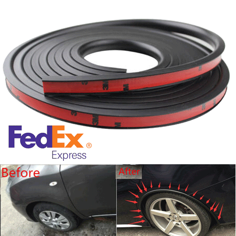 3 Meter Car Fender Flare Extension Protector Rubber Wheel Eyebrow Arch Guard Lip