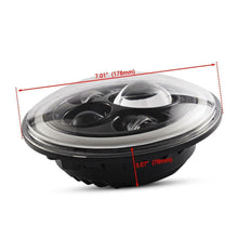 Pair 7" INCH 280W LED Headlights Halo Angle Eye For Jeep Wrangler CJ JK LJ 97-18