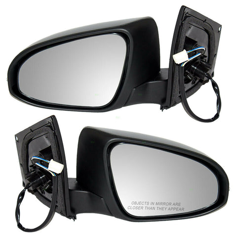 New Pair Set Power Side View Mirror Glass Housing for 14-19 Toyota Corolla