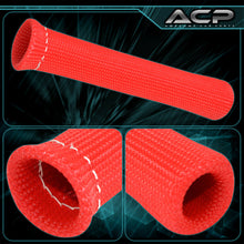 For Volvo 6Pcs Slip On Spark Plug Wire Heat Sleeve Insulation Wrap 1200° Red