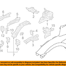 HONDA OEM 16-17 Civic Fender-Support Bracket Left 60919TBAA00ZZ