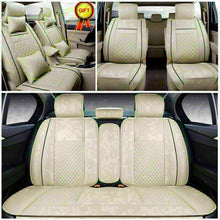 100% PU Leather Luxury Car Seat Covers Set Protector Universal 5-Seats Cushions