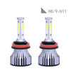 4 Sides H11 H8 H9 LED Headlight Bulbs Super Bright 6000K White High Low Beam x