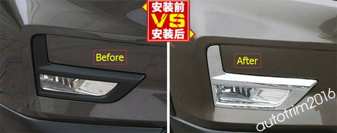 Accessories For Nissan X-Trail Rogue 2017- 2020 Front Fog Lights Lamp Cover Trim