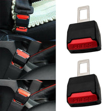2x Car Auto Safety Seat Belt Buckle Extension Alarm Extender Black Universal SUV