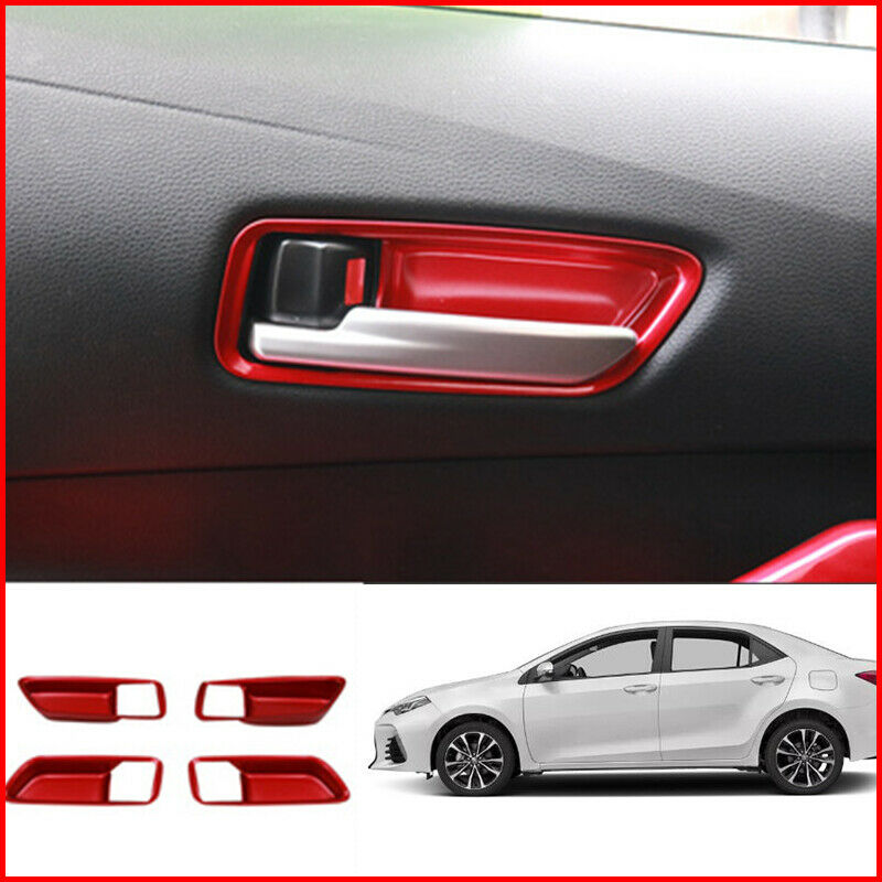 For Toyota Corolla 2019-2020 red ABS Interior door bowl sticker trim 4PCS