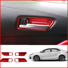 For Toyota Corolla 2019-2020 red ABS Interior door bowl sticker trim 4PCS
