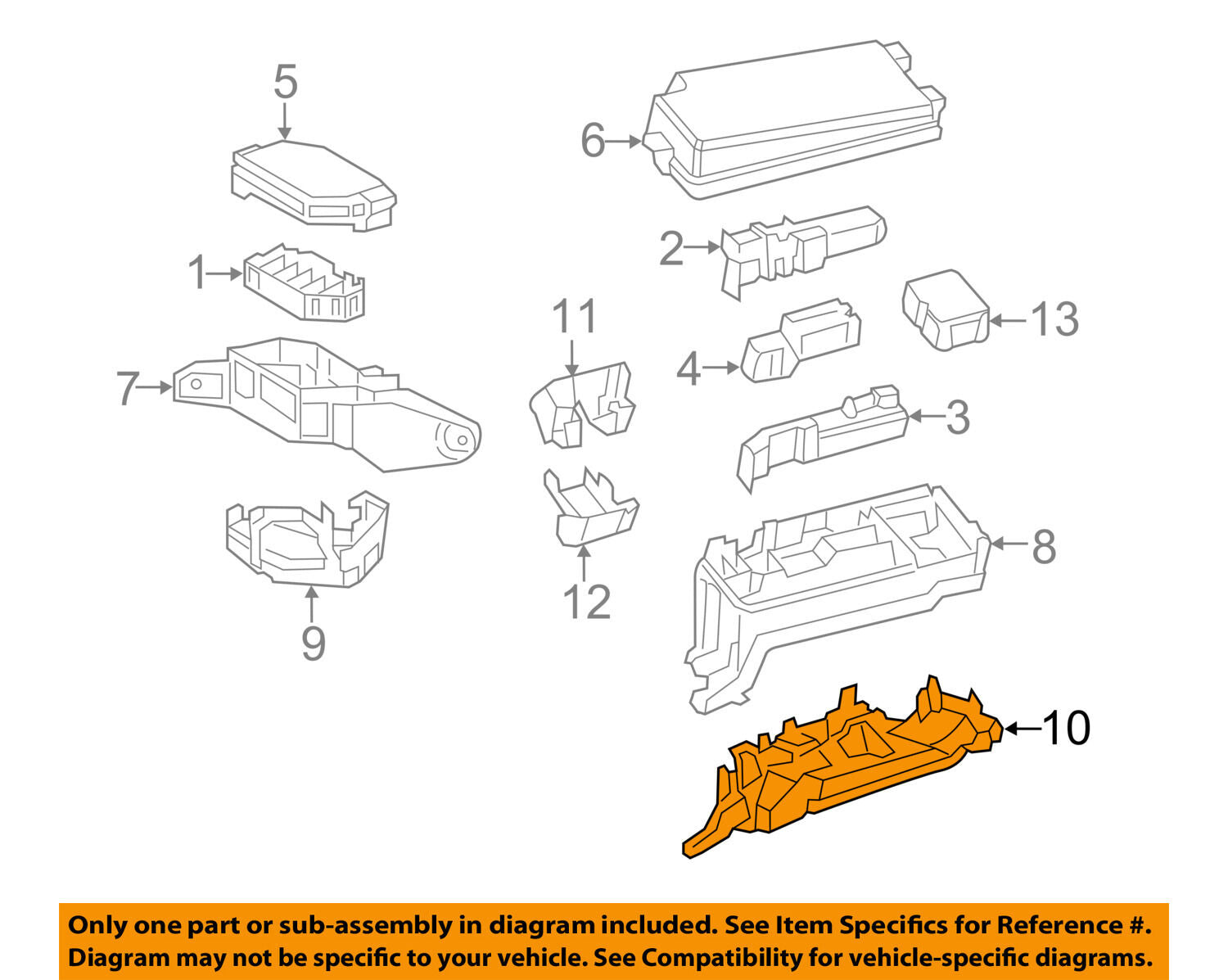 TOYOTA OEM 16-18 Prius 1.8L-L4 Fuse Relay-Lower Cover Left 8266347070