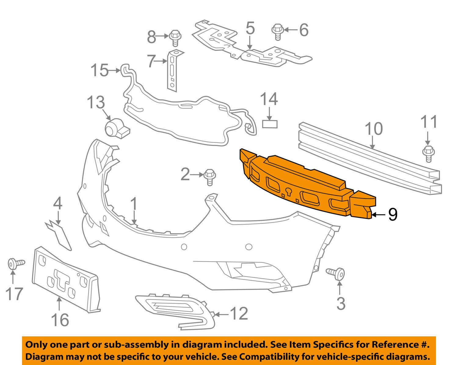 HONDA OEM 2017 Civic Front Bumper Grille Grill-Upper Support 71150TGGA00