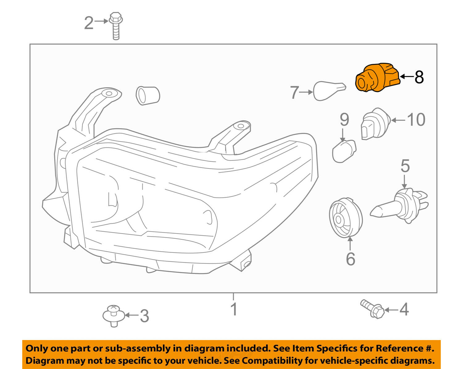 TOYOTA OEM 12-16 Camry-Headlight Headlamp Socket 8112806470