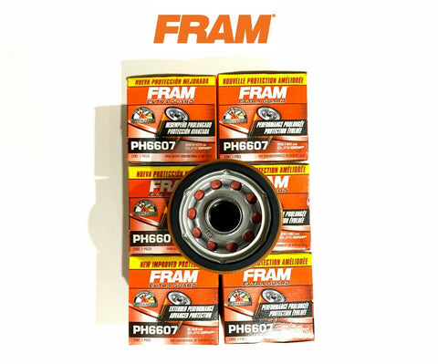 CASE OF 6 Oil Filter PH6607 FRAM Engine -Extra Guard Fits- Infiniti, Mazda