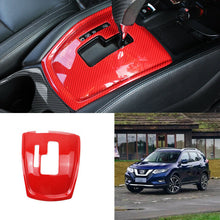 For Nissan Rogue 2014-2020 ABS Red Carbon Fiber Car Gear shift panel Cover trim