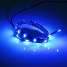 8Pcs/Set Flexible 12V 15LED SMD Waterproof Car Grille Decor Lights Strip Blue