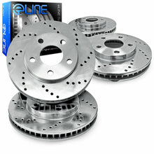 For 2004-2006 Mercedes-Benz E320, E350 Front Rear eLine Drilled Brake Rotors