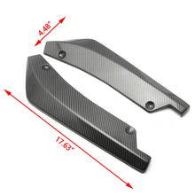 Carbon Fiber Style Rear Bumper Fin Canard Splitter Diffuser Valence Spoiler Lip