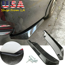 Sport Carbon Fiber Rear Bumper Fin Canard Splitter Diffuser Valence Spoiler Lips