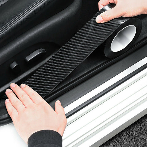 Protector Sill Scuff Cover Car Door Body Carbon Fiber Sticker Anti Scratch Strip
