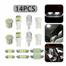 14Pcs White LED Interior For T10 &36mm Map Dome License Plate Lights Accessory