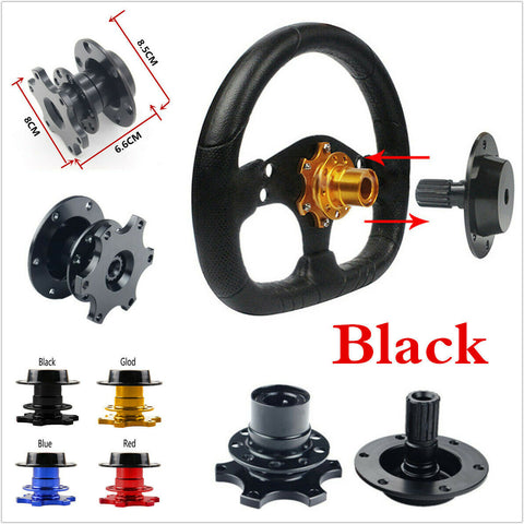 1Pcs Black Quick Release Hub Racing Adapter Snap Kit For Car SUV Steering Wheel