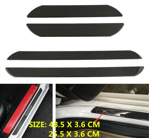 2020 Carbon Fiber Car Stickers Accessories Door Sill Scuff Welcome Pedal Protect