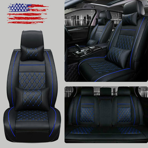 5-Sit Car Seat Covers Universal Front+Rear Cushion Full Surround Waterproof Set