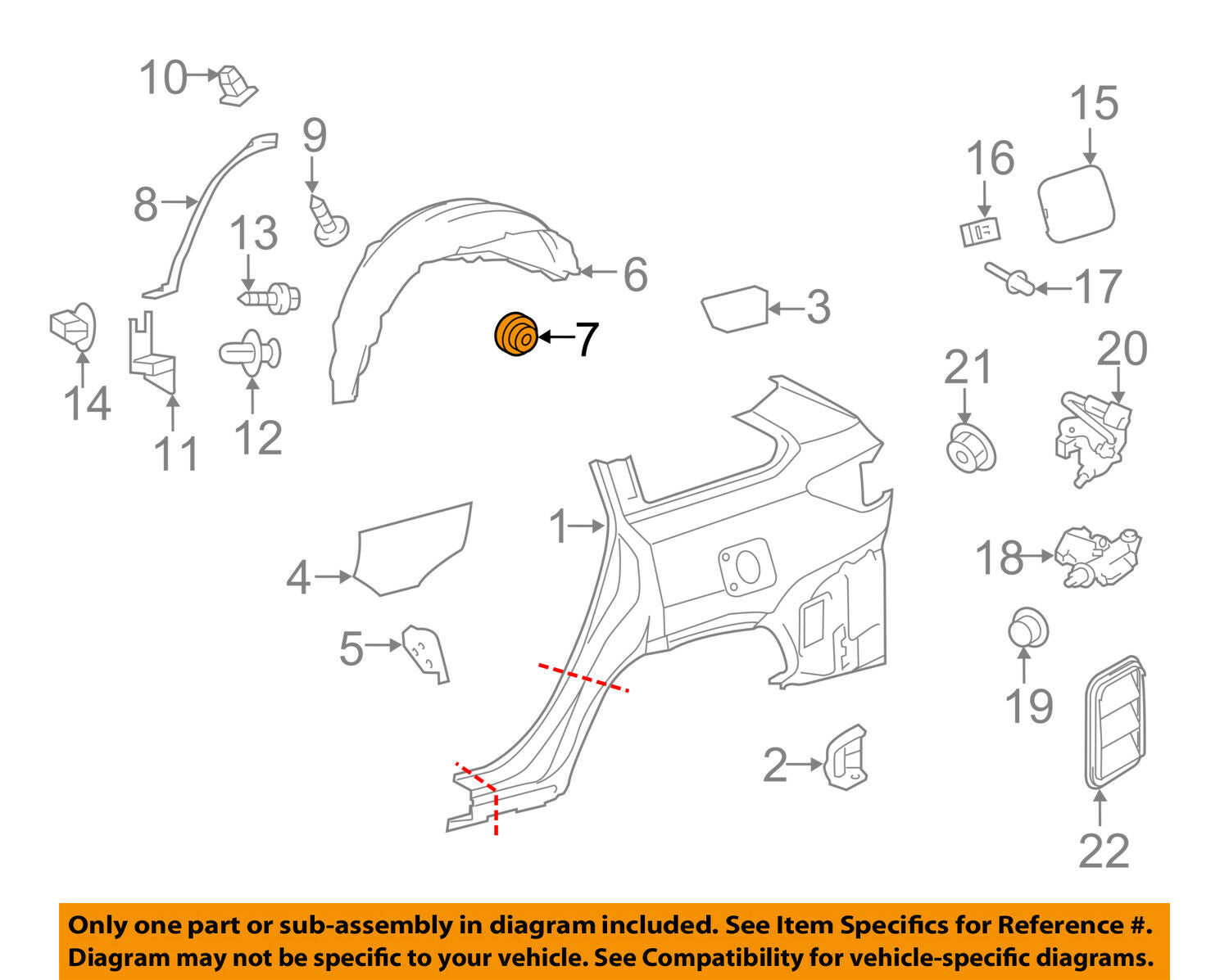 TOYOTA OEM Quarter Panel-Wheelhouse Liner Fastener 9046706121