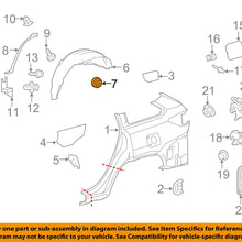 TOYOTA OEM Quarter Panel-Wheelhouse Liner Fastener 9046706121