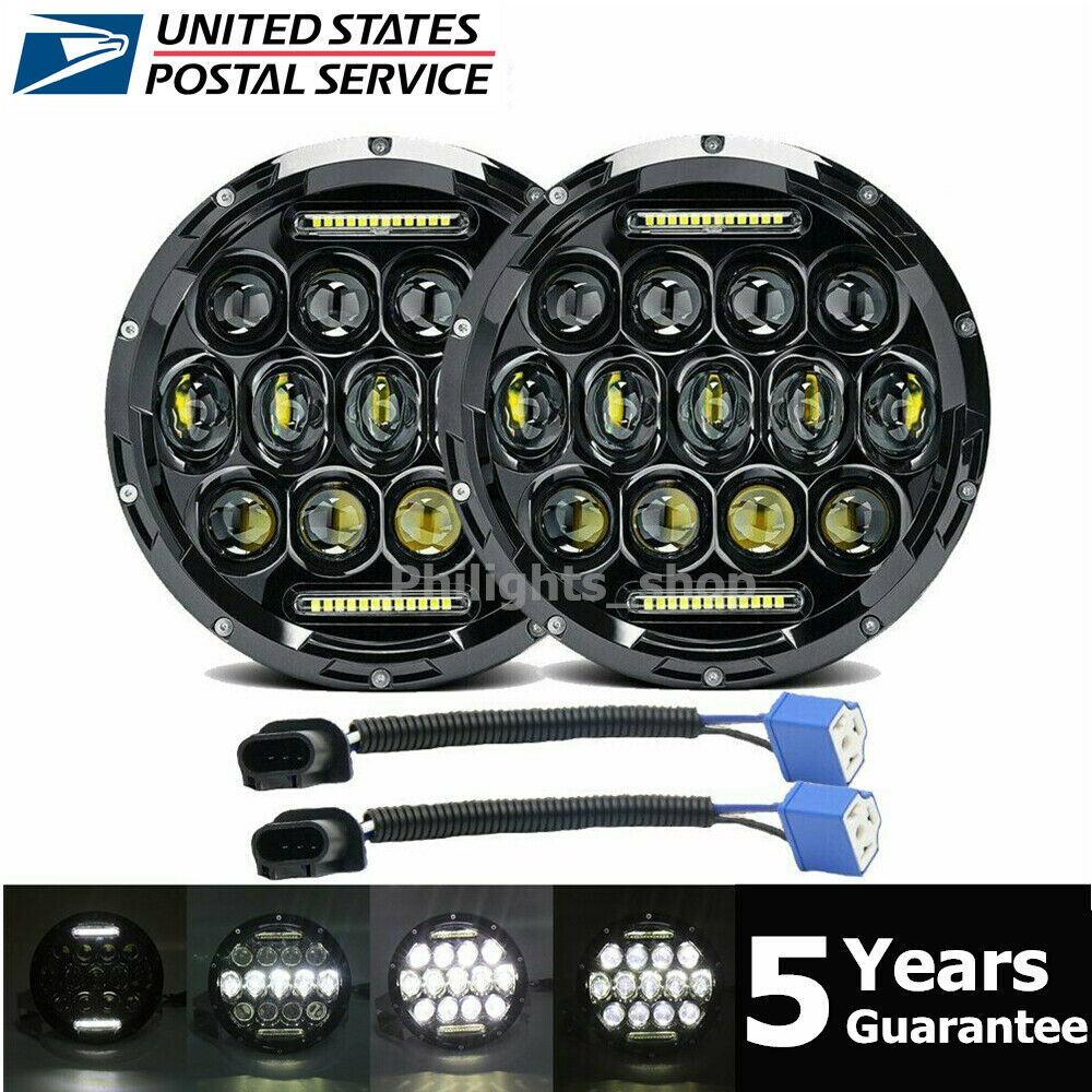 7” Inch Round LED Hi/Low Beam Headlights 280W for 97-17 JEEP JK TJ LJ Wrangler