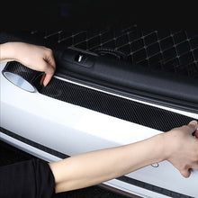 Carbon Fiber Wrap Sticker Car Door Sill Scuff Plate Protector Edge Guard Strip