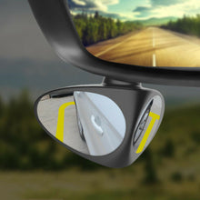 1x 2 in 1 Car Blind Spot Mirror Wide Angle 360 Rotation Adjustable Convex Useful