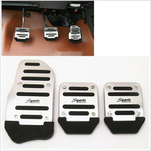 Silver Universal Racing Sports Non-Slip Automatic Car Gas/Brake Pedal Pads Cover