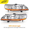 Headlights Assembly Replacement for 1998-2002 Honda Accord w/ Amber Reflector