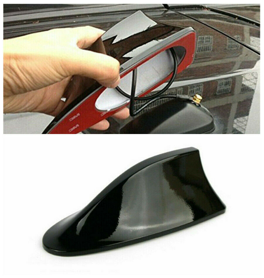 New Universal Car Roof Radio AM/FM Signal Shark Fin Aerial Antenna Black