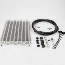 8-Row Aluminum Oil Cooler Cool Down Engine Transmission Radiator Accessories Kit