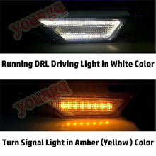 Smoked Lens LED Side Marker Light for 2016-up Honda Civic Turn Signal White DRL