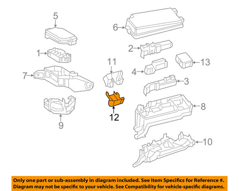 TOYOTA OEM 16-18 Prius 1.8L-L4 Fuse Relay-Side Cover 8266147030