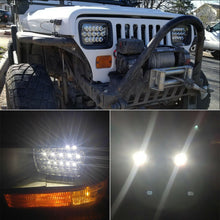 Black 5X7 7x6 LED Headlight For 1986-1995 Jeep Wrangler YJ 1984-2001 Cherokee XJ
