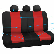 Neoprene Car Seat Covers Full Set for Auto Car SUV Coupe Red w/ Freshener